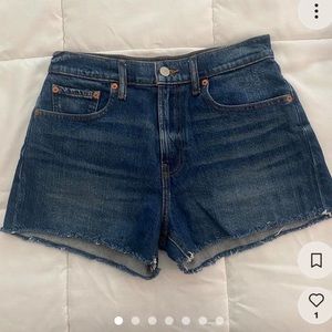 lucky brand medium wash denim cutoff shorts